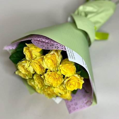 Букет с розами Илиос 15 шт 50 см - Фото 6