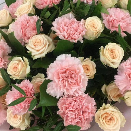 Букет цветов Розово - кремовый - Фото 4
