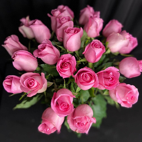 25 розовых роз букетик - Фото 3
