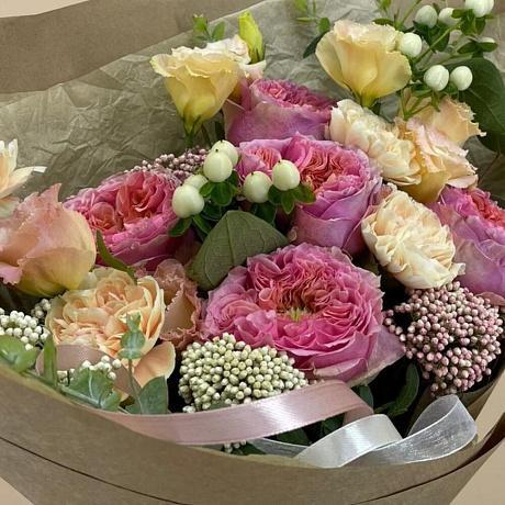 Букет с пионовидной Розой №160 - Фото 4