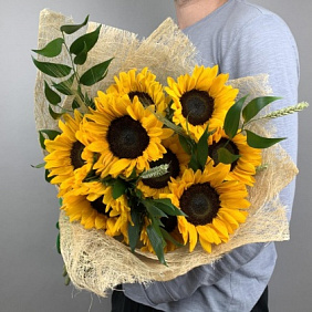 Букет "Летние подсолнухи"