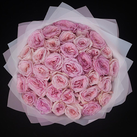 Букет из 35 ароматной экводорской розы Pink O`Hara - Фото 2