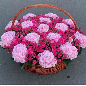 Корзина с цветами №534