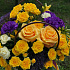 Цветы в коробке Солнечные кустовые розы - Фото 2
