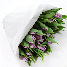 Букет фиолетовых тюльпанов "Закат"