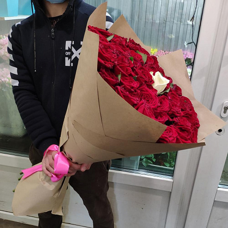 Букет из 51 розы №209 - Фото 4