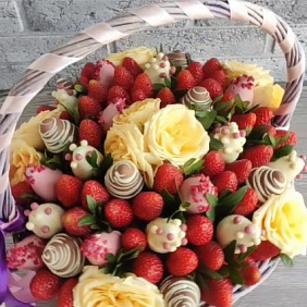 Корзина с цветами №540