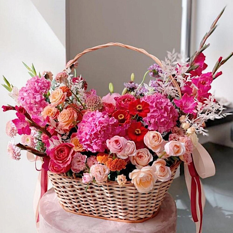 Корзина с цветами Luxury Flowers Цветочный джем ️ - Фото 2
