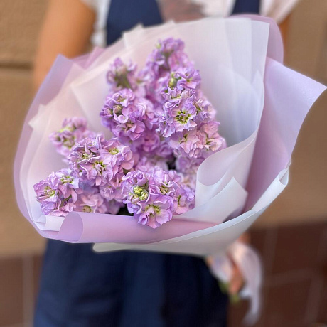 Букет цветов Ароматная маттиола №163 - Фото 4