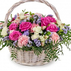 Корзина с цветами №450