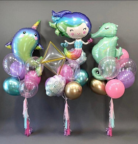 Композиция из шаров "Подводный праздник"
