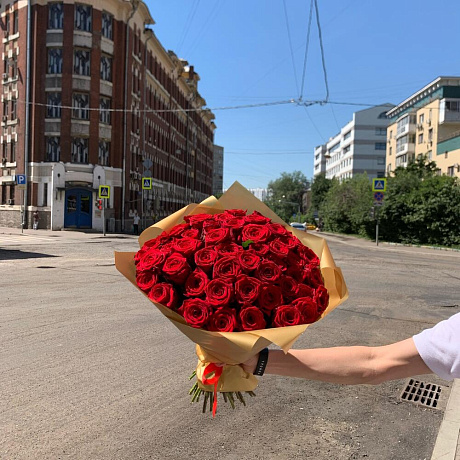 Букет из 51 Красных роз №161 - Фото 3