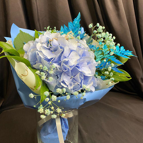 Букет с гортензиями №162 - Фото 2