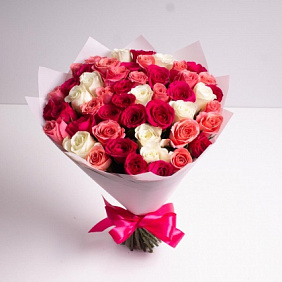 Букет из 51 розы МИКС (40 см)
