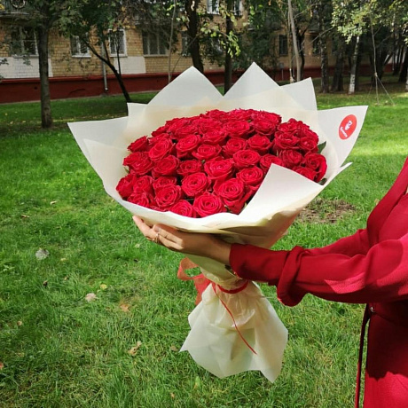 51 красных роз - Фото 5