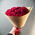 Моно букет из алых роз - Фото 5