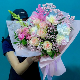 Букет цветов "Радуга" №1600