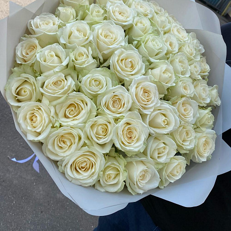 Букет из 51 розы Аваланж (60см) - Фото 4