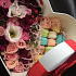 Коробка с цветами и макаруни N1 - Фото 4
