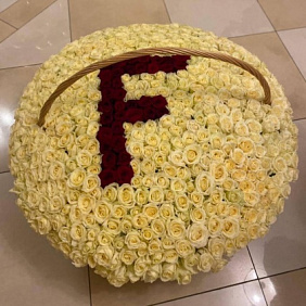 Корзина из 501 розы №162