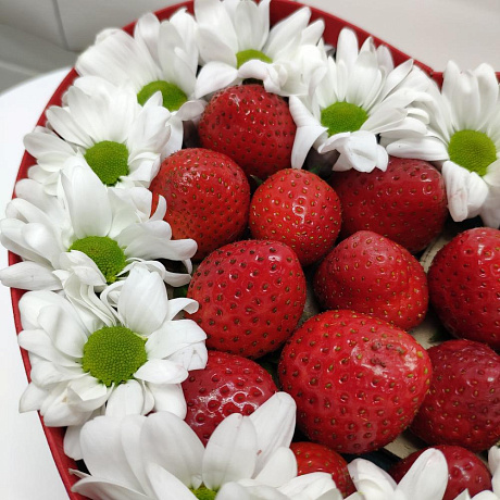 Цветы в коробке сердце 2 - Фото 3