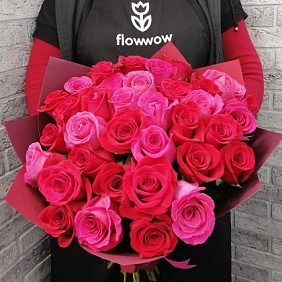 Букет из роз 21 VIP №163