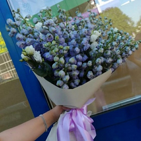 Букет цветов "Голубой шифон"