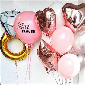 Композиция из шаров "Girl Power"