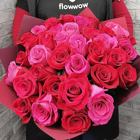 Букет из роз 21 VIP №164 - Фото 6