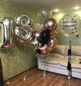 Композиция из шаров "18 Доченьке"
