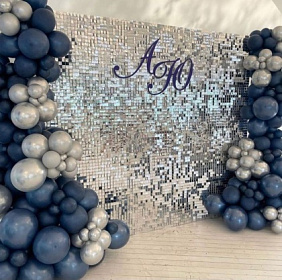 Фотозона "Пайеточная стена с шарами" - 5