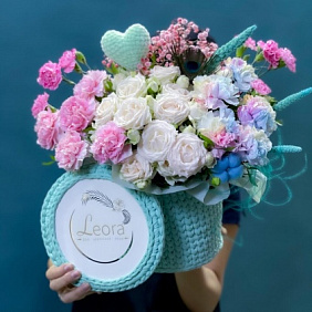 Тиффани, уникальная вязанная коробочка ручной работы с сердцем