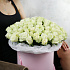 Букет из 101 белой розы в шляпной коробке - Фото 6