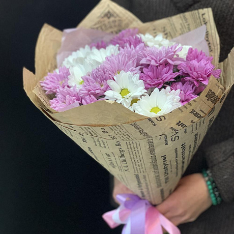 Букет цветов Миссис хризантема - Фото 3