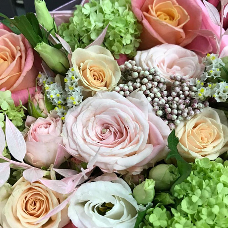 Коробка цветов сердце Карамель - Фото 4