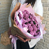 Фиолетовые розы в дизайнерской упаковке №160 - Фото 6