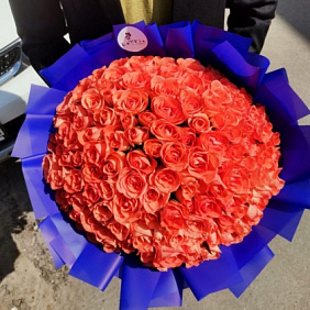 Букет цветов "Оранжевое настроение" №160