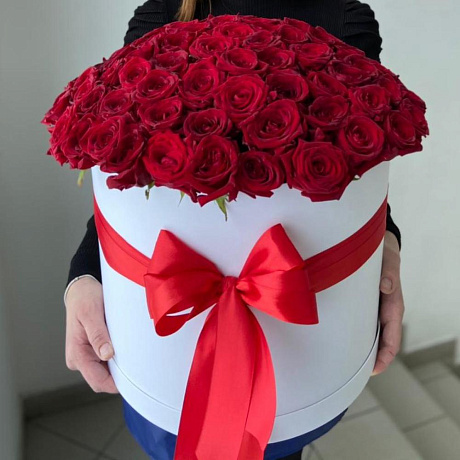 Красная роза в коробке XXL - Фото 3