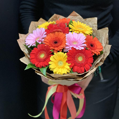 Букет цветов Пестрый - Фото 2