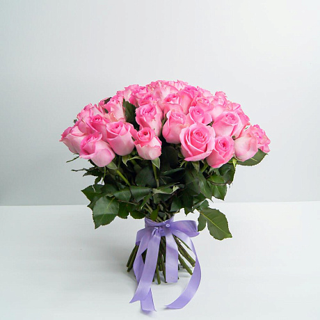 Букет из 51 розовых роз (40см) - Фото 3
