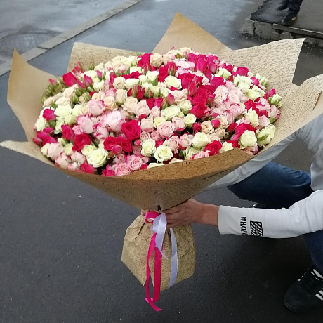 Букет из кустовых роз №160 - Фото 2