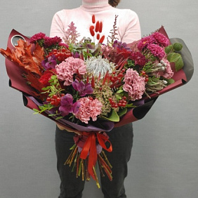 Букет цветов "Цвет любви красный"