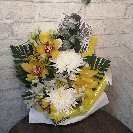 Букет цветов Золотой рассвет - Фото 2