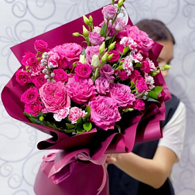 Букет цветов "Бордо" №169