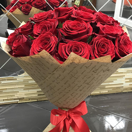 Букет из 25 эквадорских роз №173 - Фото 2