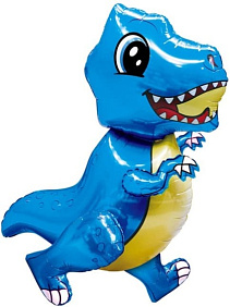 Ходячая фигура шар "Маленький динозавр" синий 76 см