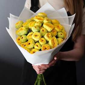 Букет пионовидных роз сорта Трендсеттер