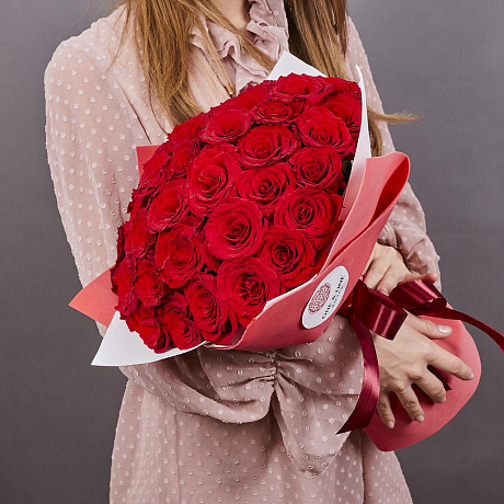 35 красных роз супер-премиум - Фото 5