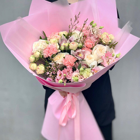 Букет цветов со вкусом XL розовый - Фото 4