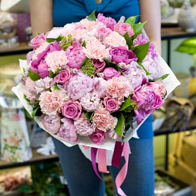 Букет цветов "Пиономания" №166